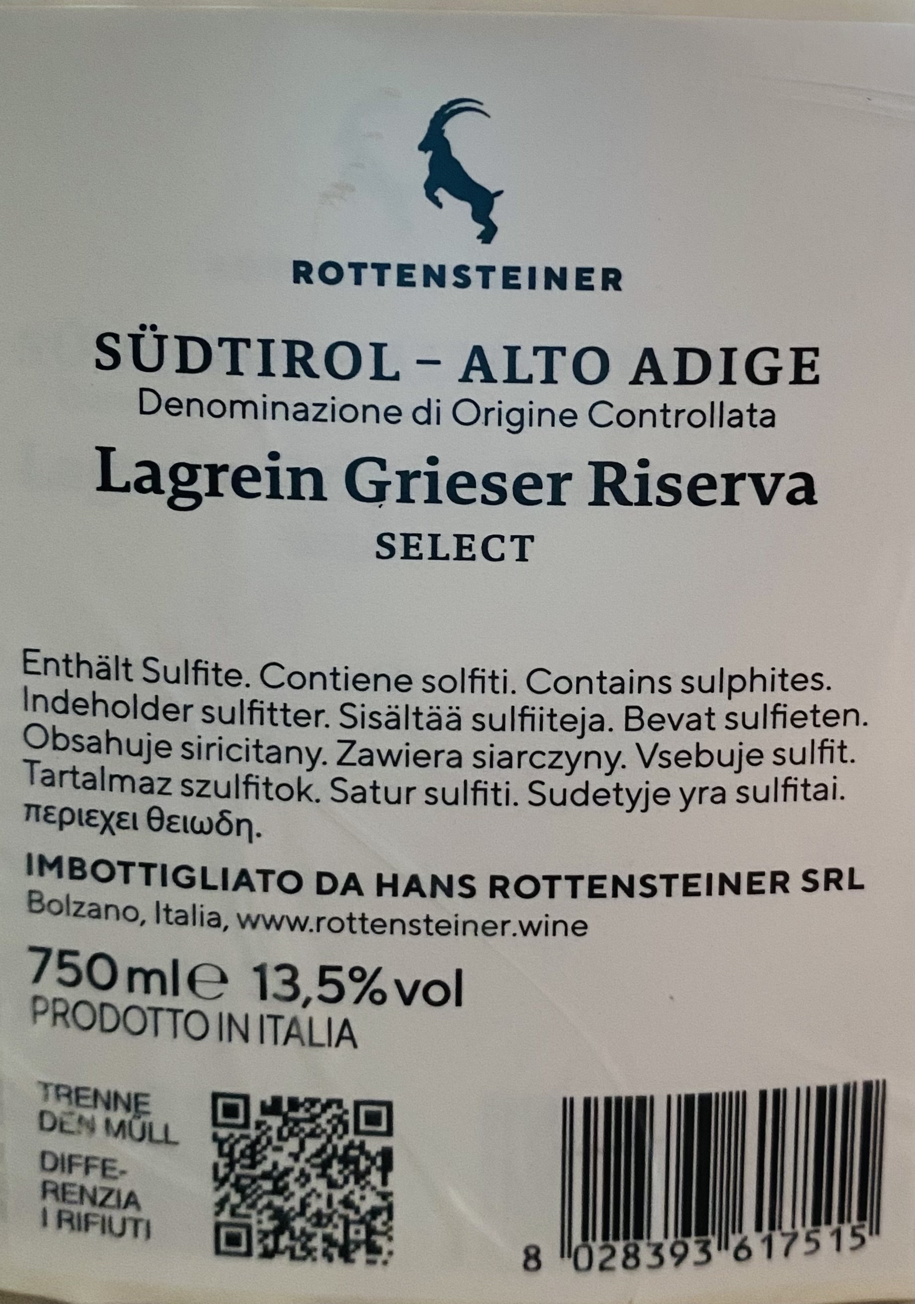 DOC | Adige 2021 Lagrein Riserva Gries Select Svinando Alto